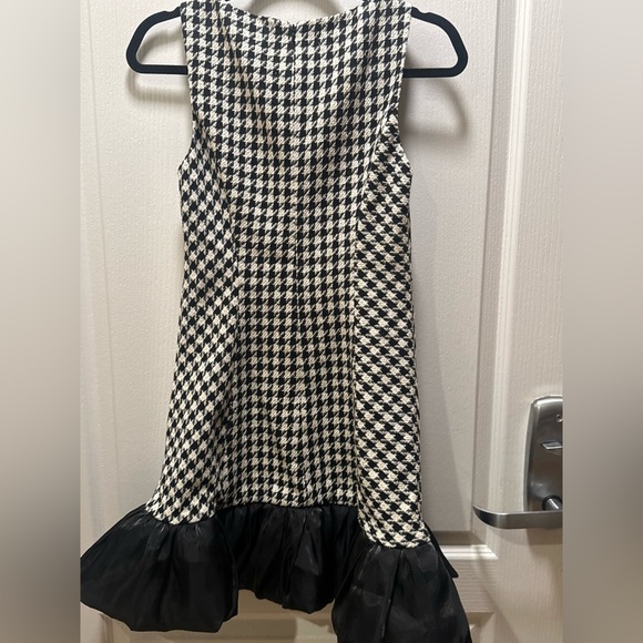 En Saison Marley Houndstooth Bubble Hem Mini Dress w/ Organza Bow – Size S NWT - Picture 7 of 8